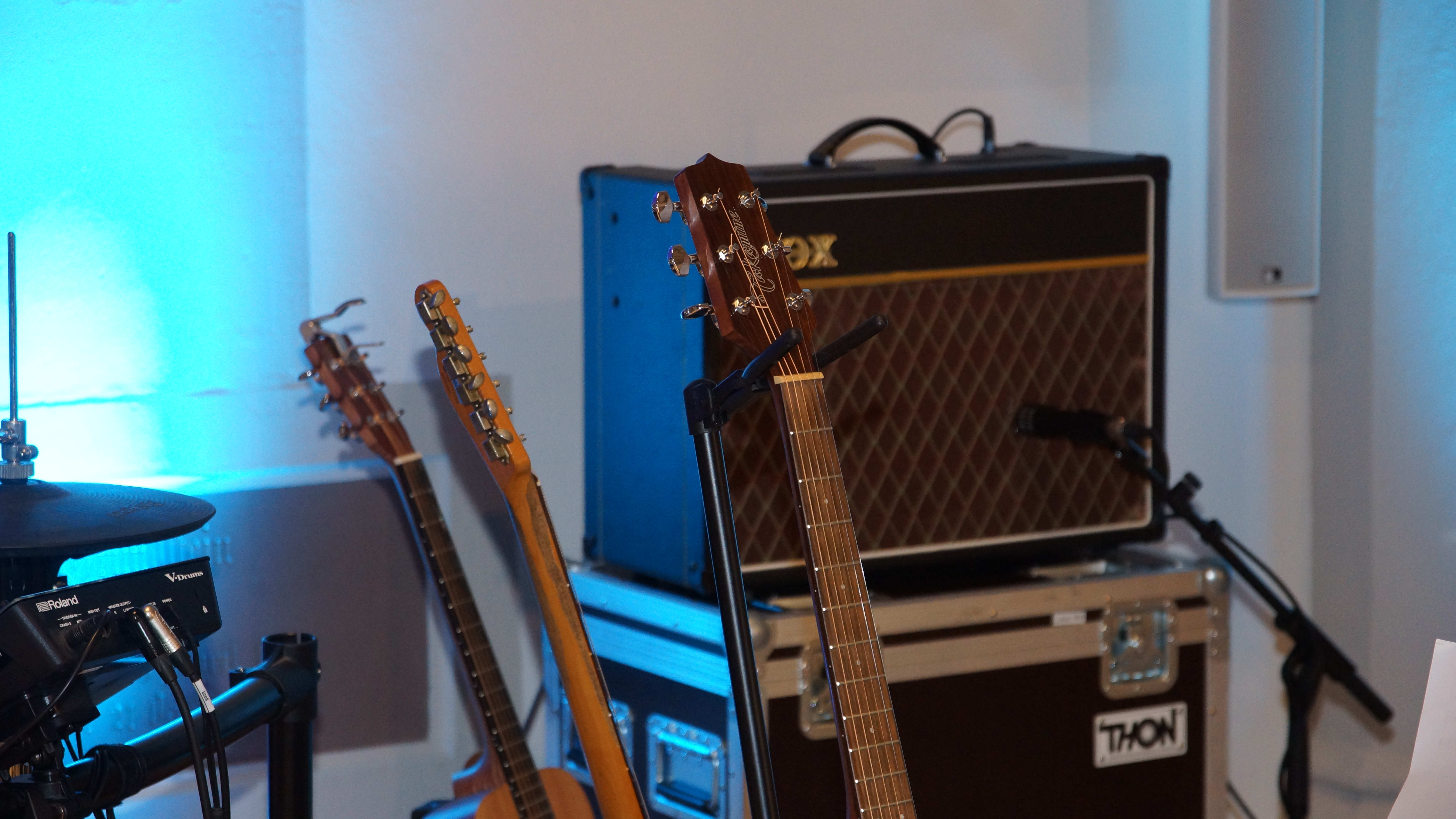 Licht und Technik bei einem Auftritt